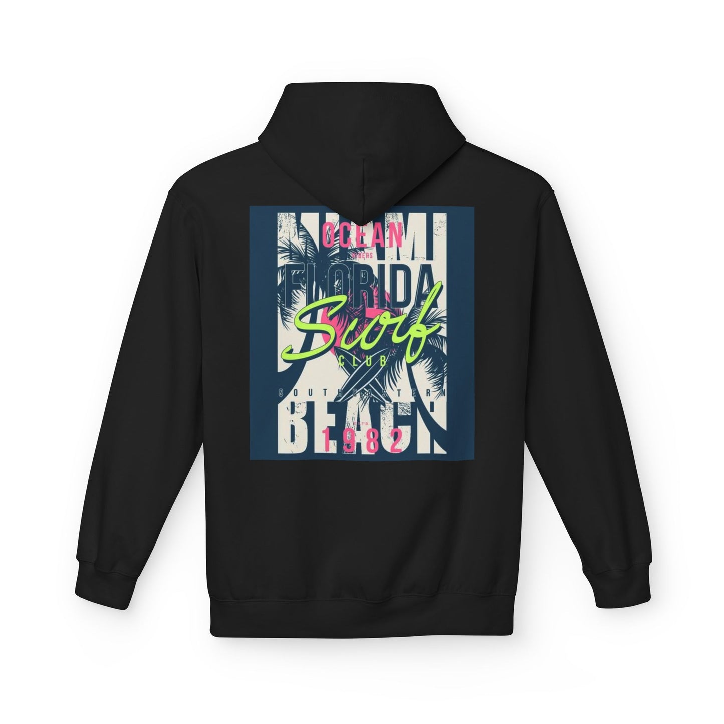 Retro Florida Beach Hoodie - Unisex Softstyle Fleece for Summer Vibes