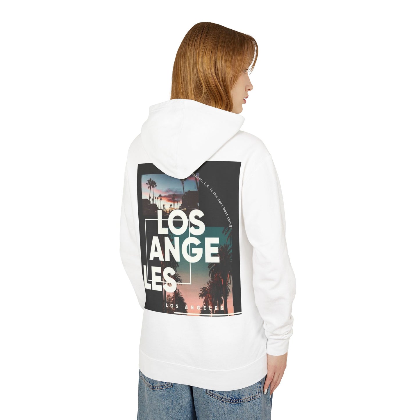 Unisex Los Angeles Vintage Hooded Sweatshirt, Lightweight Casual Hoodie, Travel Souvenir, Summer Wardrobe Essential, Gift for Him/Her