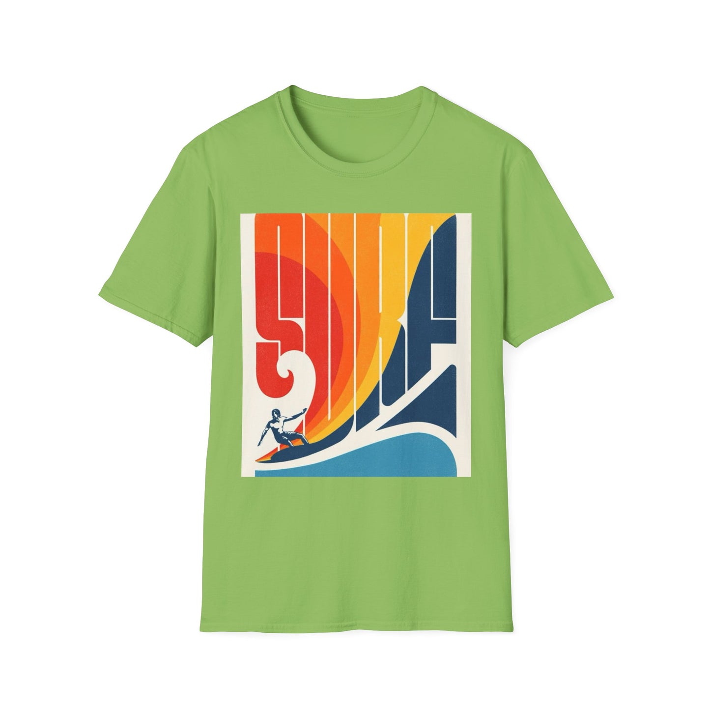 Retro Surf Unisex Softstyle T-Shirt - Vintage Beach Vibes