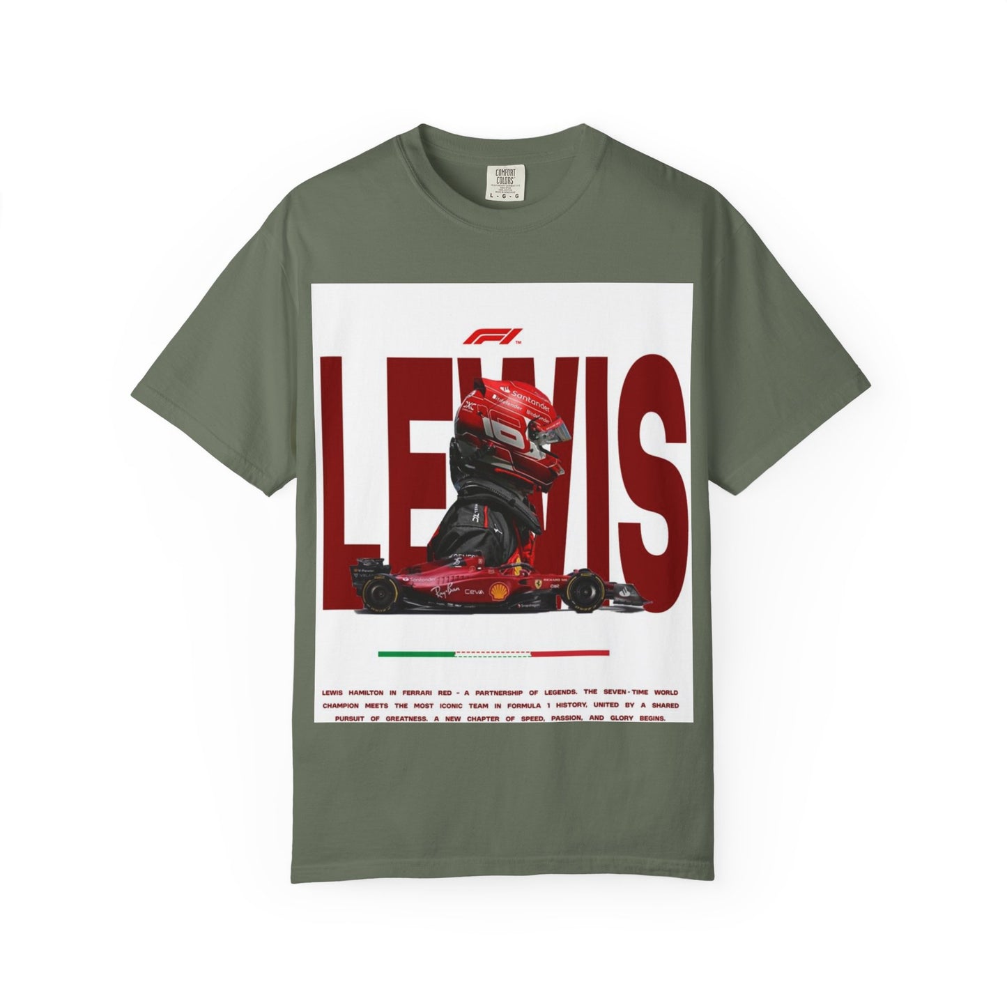 Lewis Hamilton F1 Unisex Garment-Dyed T-Shirt - Perfect for Racing Fans