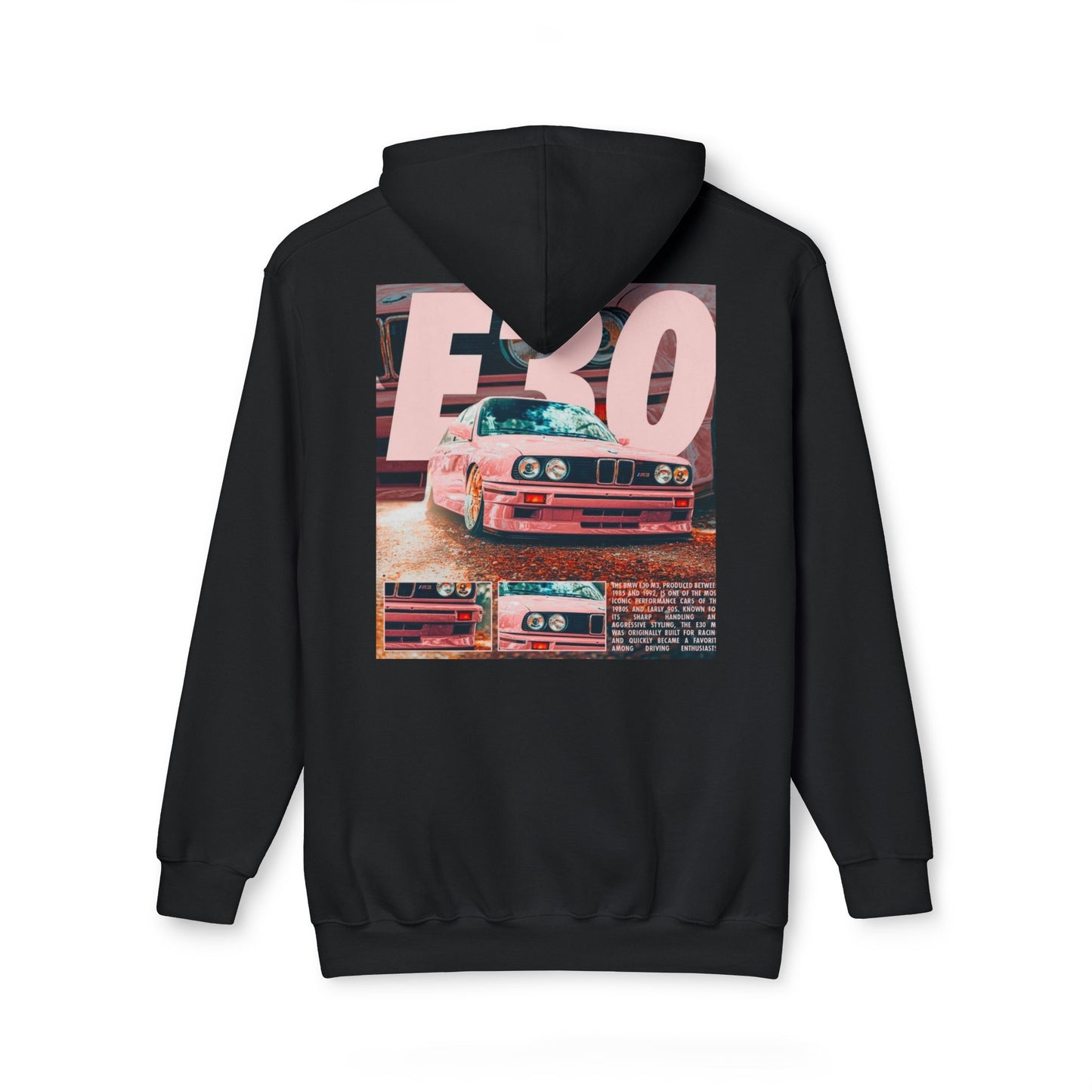 Vintage Car Graphic Unisex Hoodie - Retro BMW E30 Design