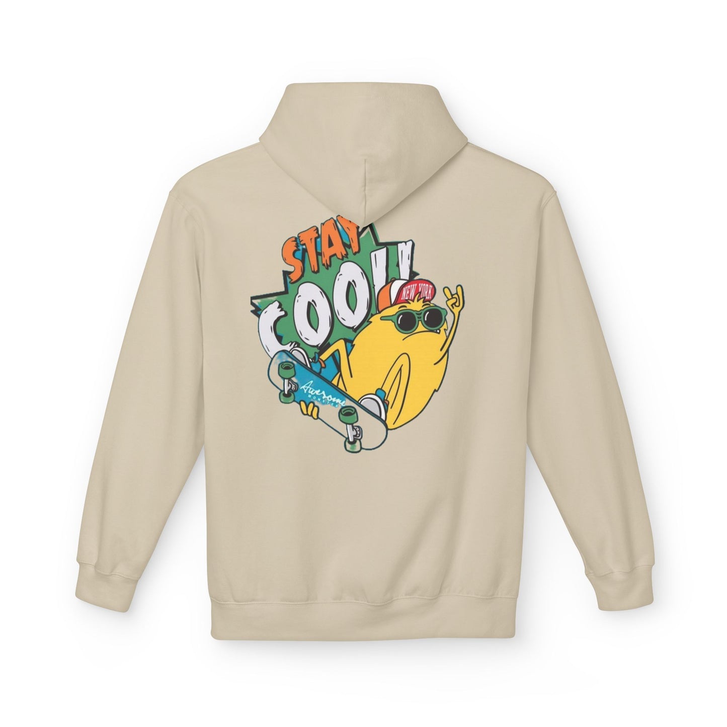 Stay Cool! Unisex Softstyle Fleece Hoodie - Fun & Comfy Skatewear