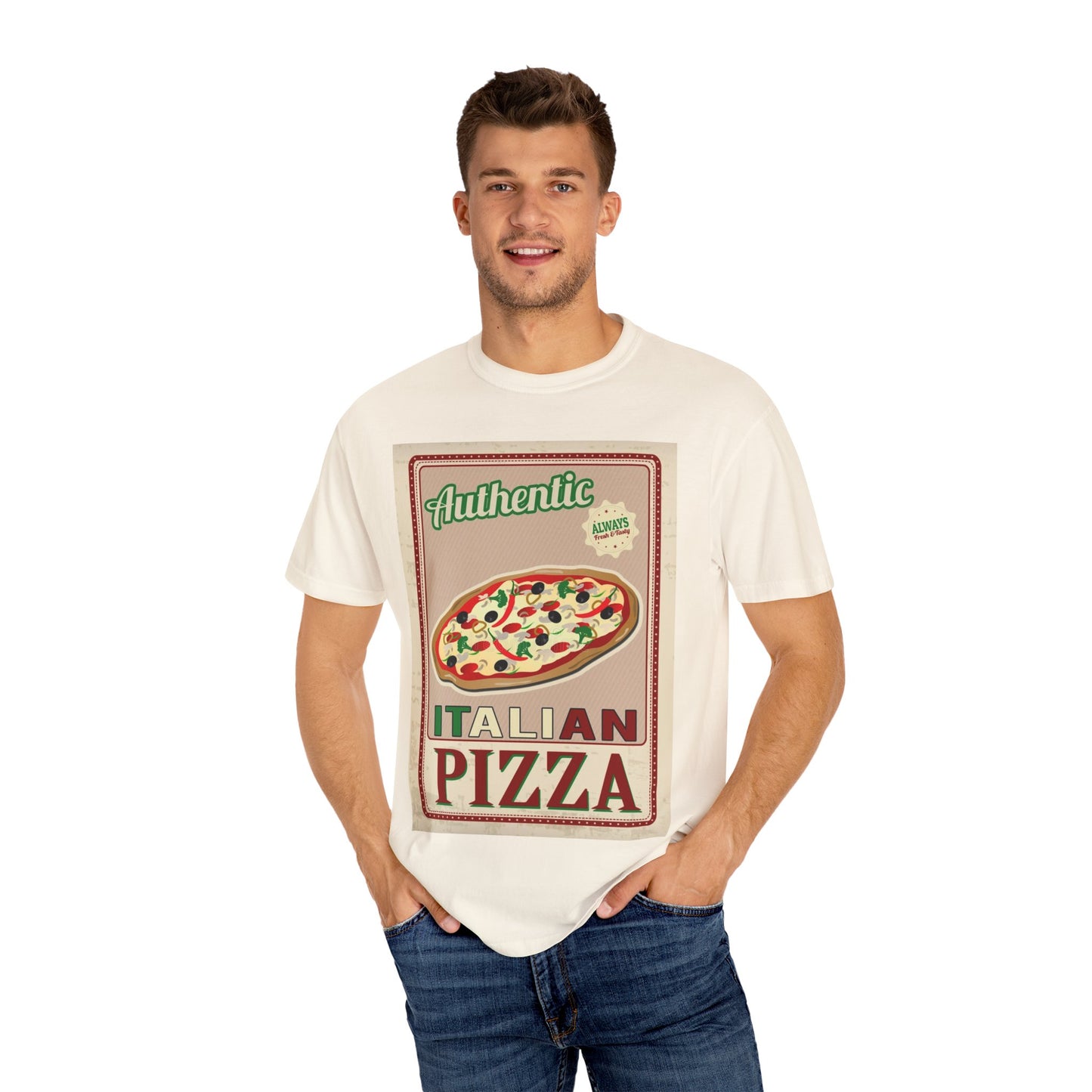 Authentic Italian Pizza Unisex Garment-Dyed T-Shirt