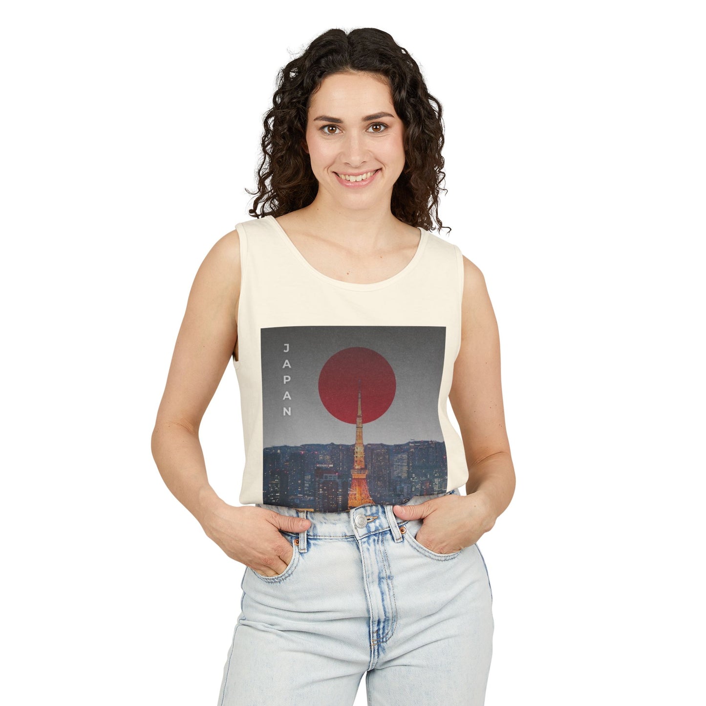 Tokyo Vintage Poster Tank — Japan Cityscape Graphic Tank Top