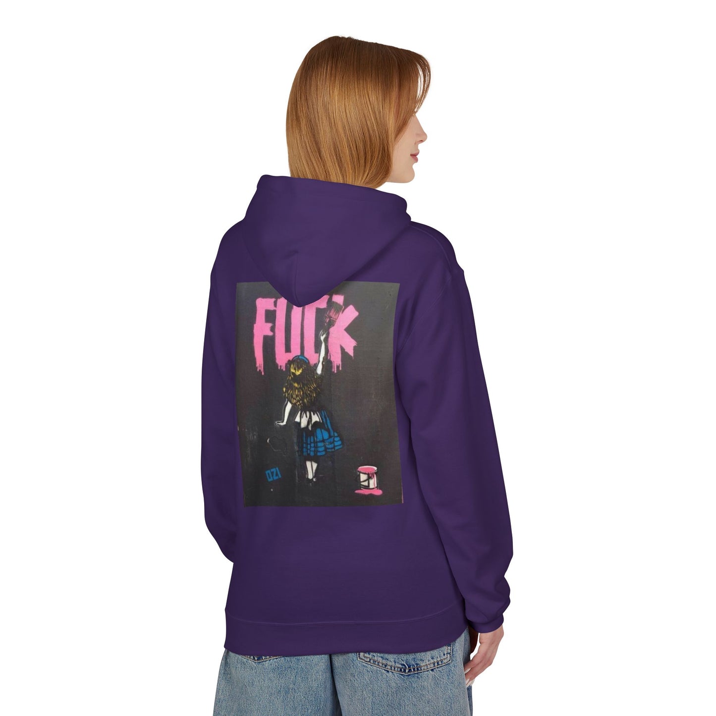 Street Art Inspired Unisex Fleece Hoodie - Bold Design for Creative Souls