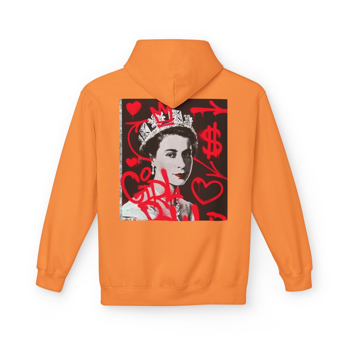 Queen Inspired Graphic Fleece Hoodie - Unisex Midweight, Cozy Apparel for Art Lovers