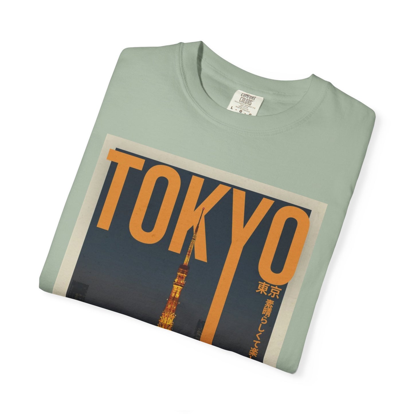 Tokyo Nightscape Graphic T-Shirt — Vintage Japan Tower Travel Poster Tee