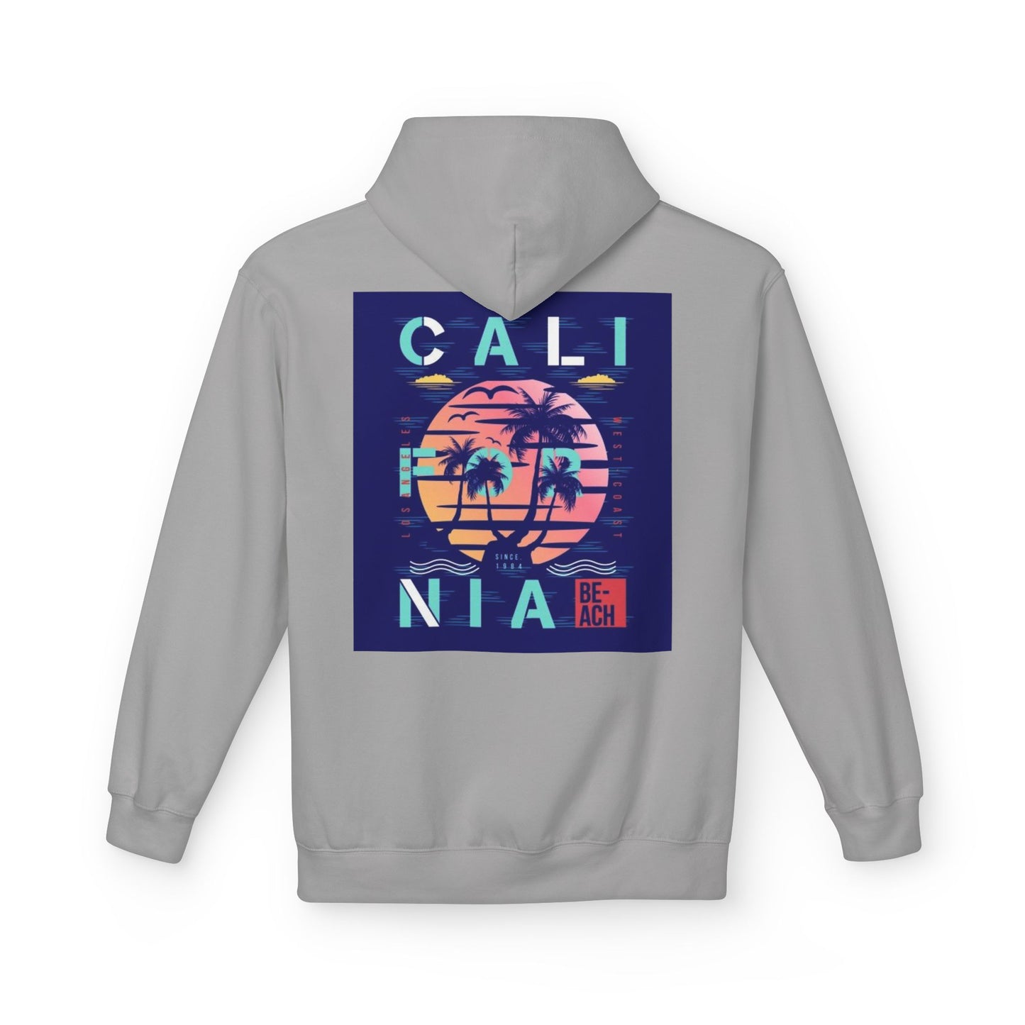 California Beach Vibes Unisex Fleece Hoodie - Softstyle Midweight Sweatshirt
