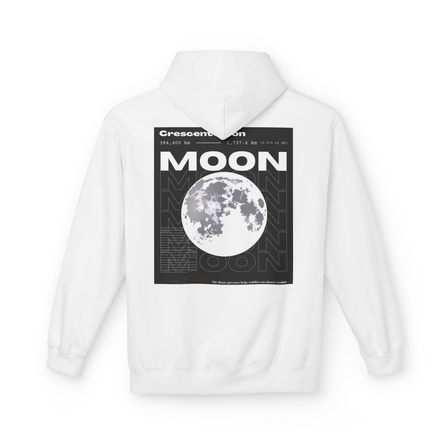 Crescent Moon Graphic Hoodie - Unisex Midweight Softstyle Fleece