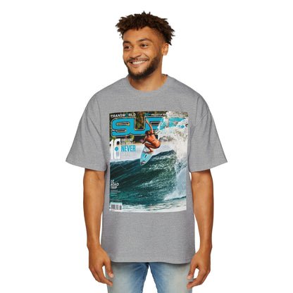 Surf Magazine Graphic Tee — Vintage Surfer Print Oversized T-Shirt