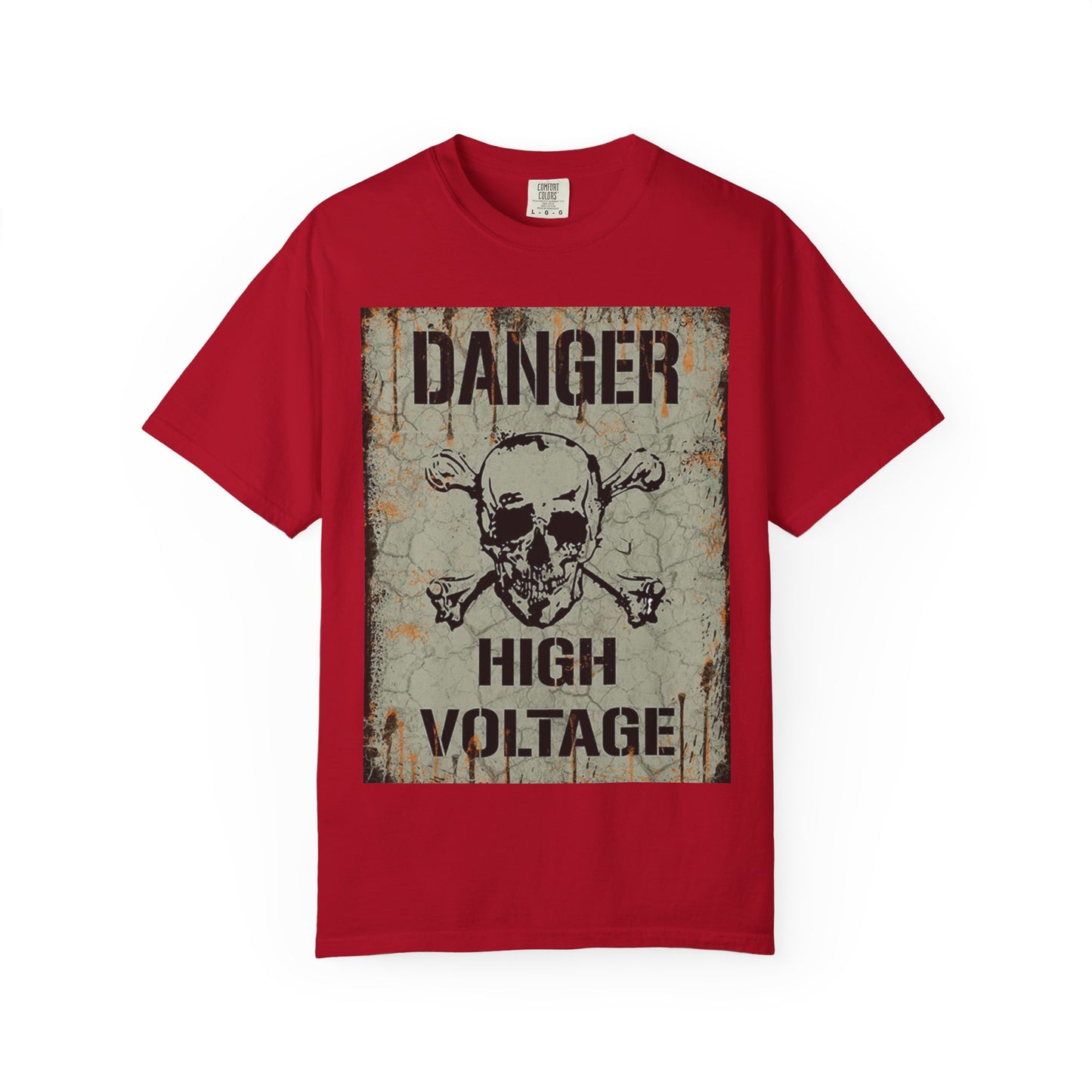 High Voltage Skull T-Shirt – Unisex Garment-Dyed Tee