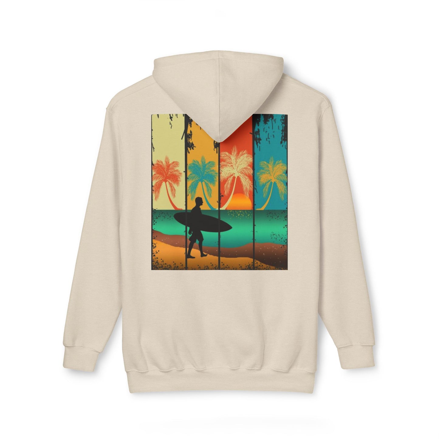 Vintage Surf Paradise Unisex Hooded Sweatshirt