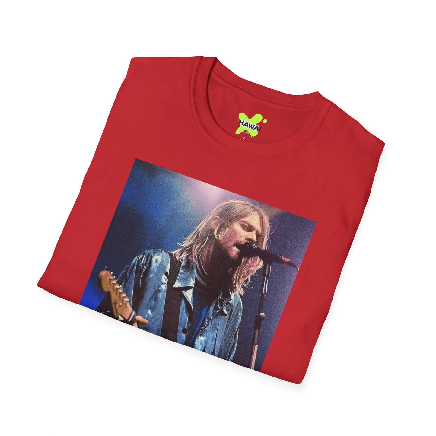 Kurt Cobain Unisex Softstyle T-Shirt - Retro Grunge Band Tee
