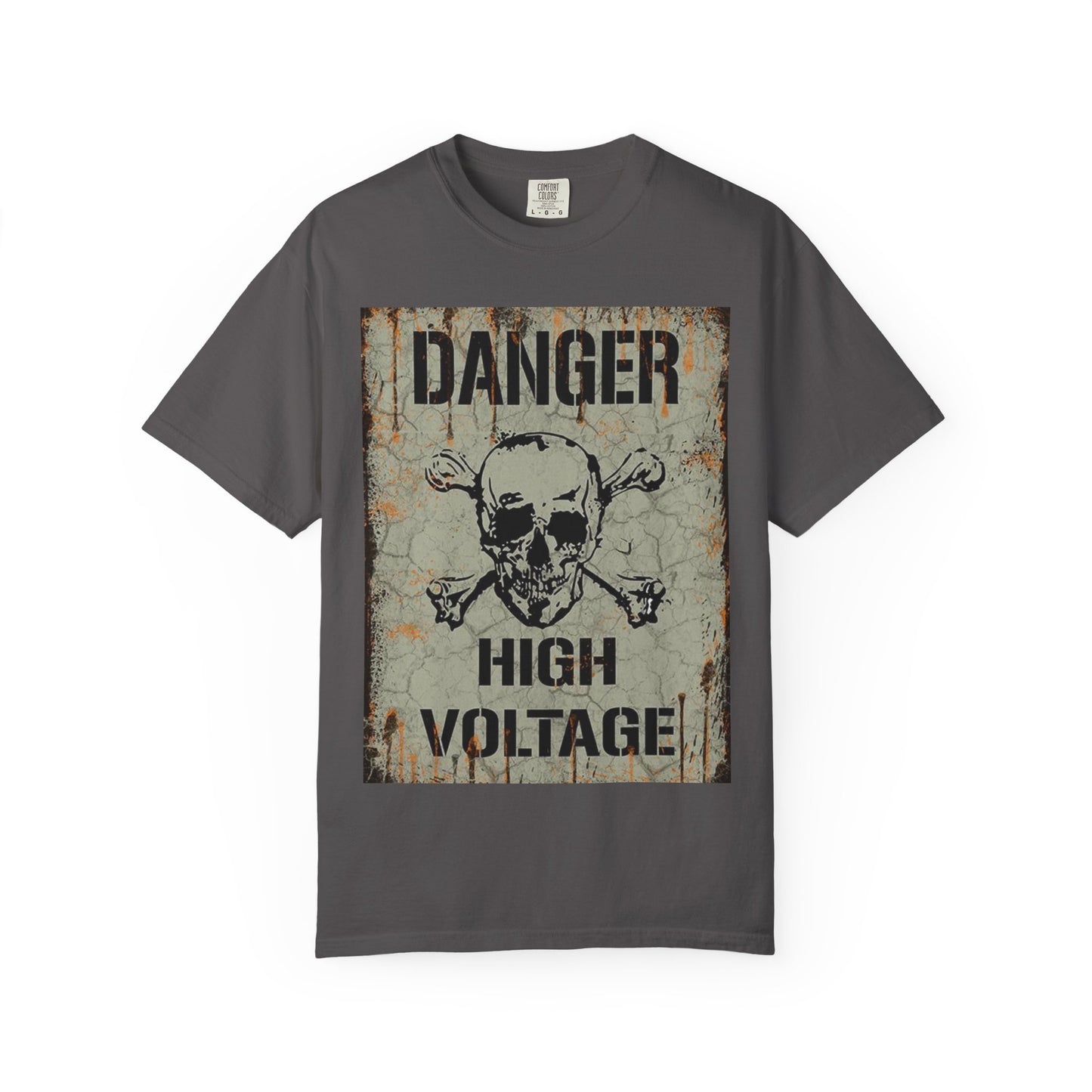 High Voltage Skull T-Shirt – Unisex Garment-Dyed Tee