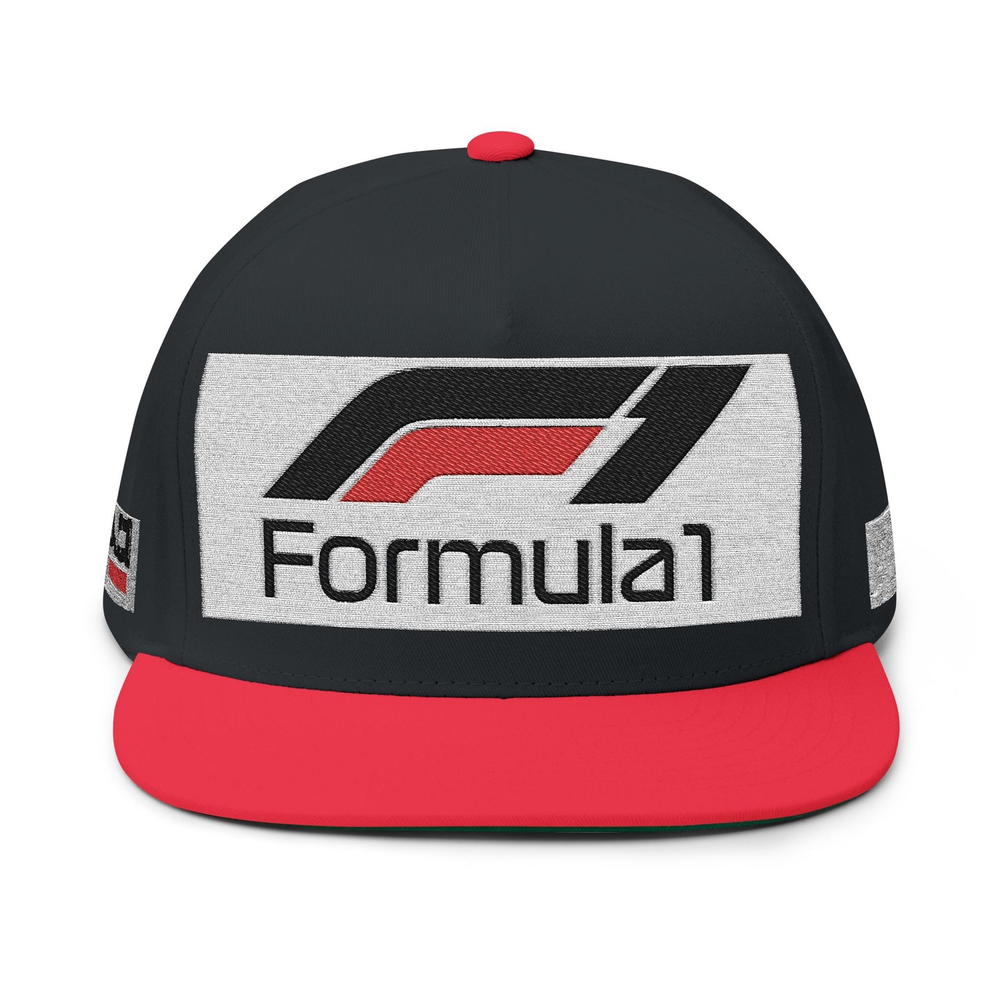 Formula 1 Embroidered Flat Bill Cap – Racing Logo Snapback
