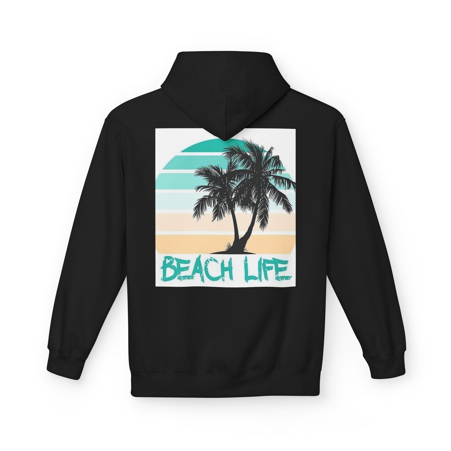 Beach Life Fleece Hoodie – Unisex Midweight Comfort for Summer Vibes