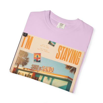 Weekend Staycation Vintage T-Shirt — "I'm Staying the Weekend" Retro Diner Design