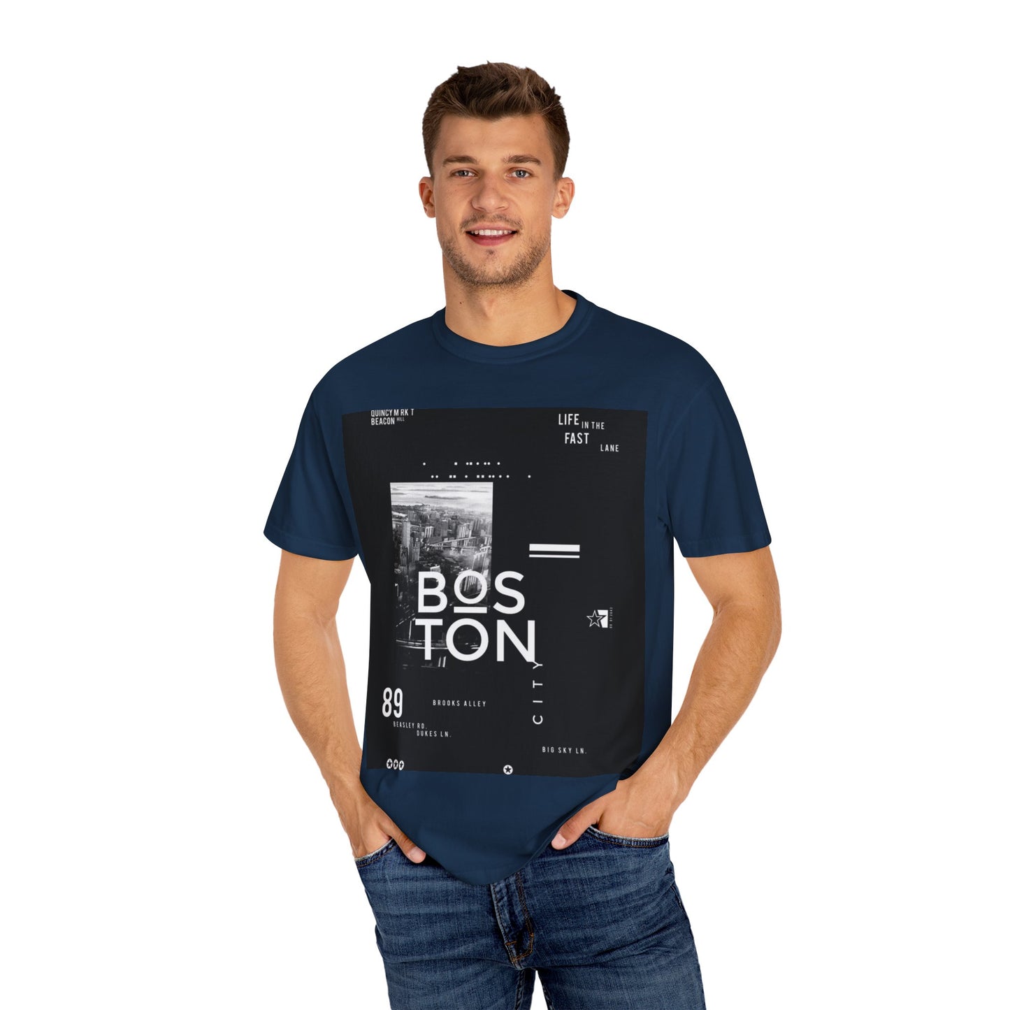 Boston Graphic Unisex T-Shirt, Casual Urban Style Tee, Gift for Travelers, Fashion Aesthetic Apparel, Streetwear Fashion
