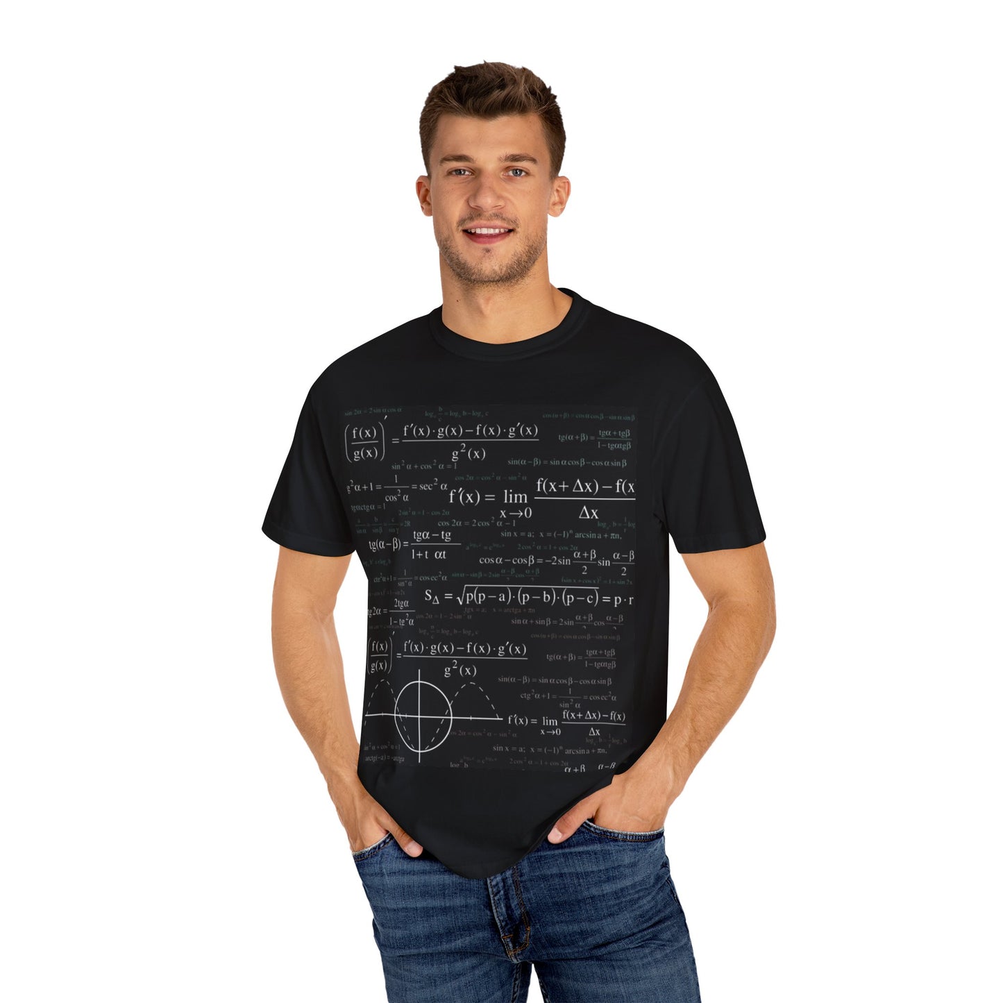 Unisex Garment-Dyed T-Shirt – Math Equation Graphic Tee for Students & Teachers
