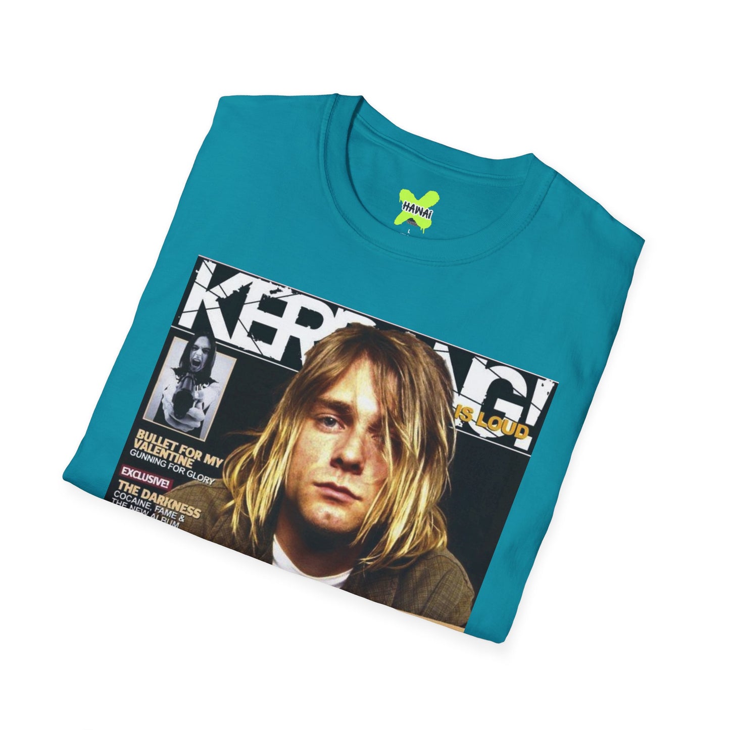 Retro Nirvana Unisex Softstyle T-Shirt - Vintage Magazine Design