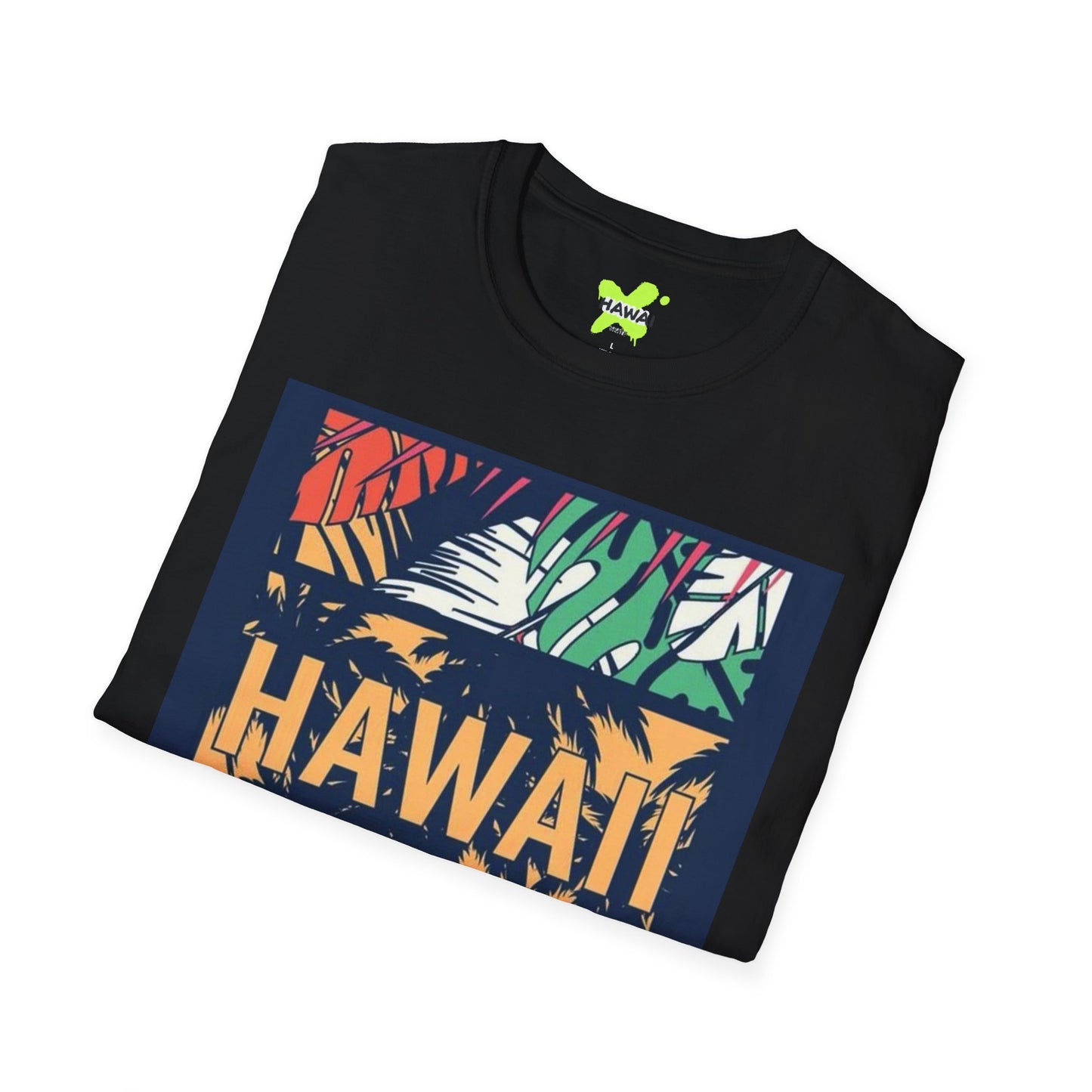 Hawaii Themed Unisex Softstyle T-Shirt | Tropical Vibes Tee