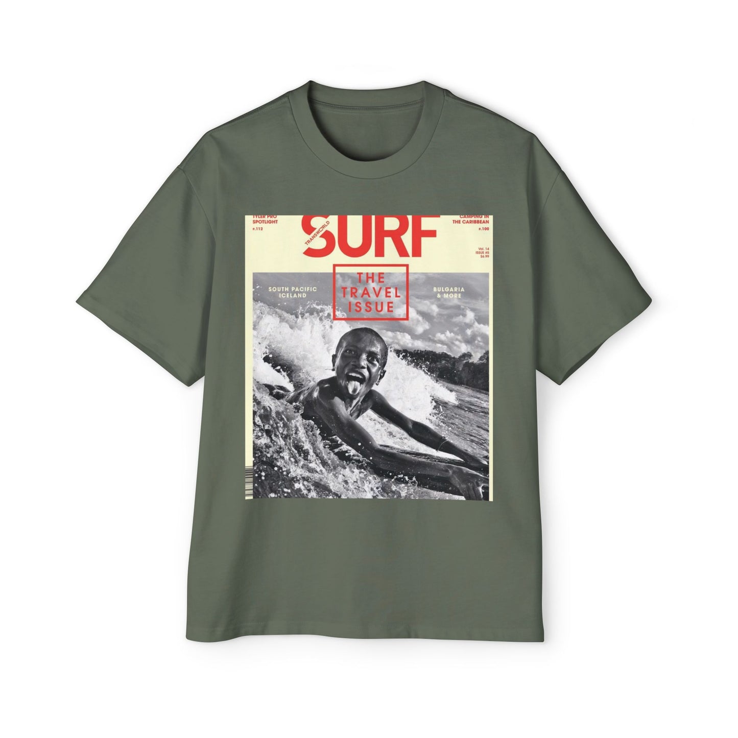 Surf Magazine Graphic Tee — "Surf: The Wave Issue" Vintage Beach Shirt