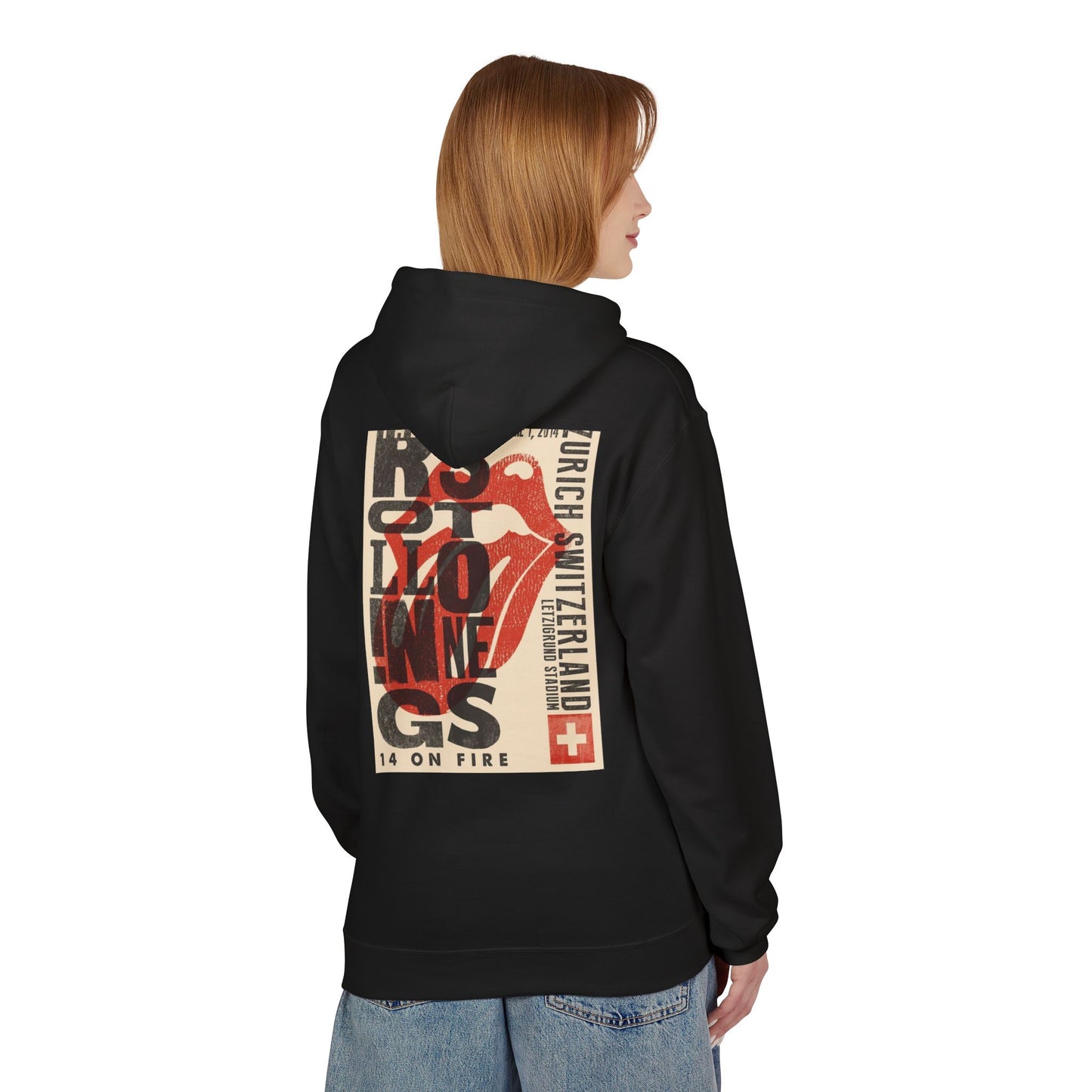 Retro Rock Band Fleece Hoodie - Unisex Softstyle with Vintage Concert Design