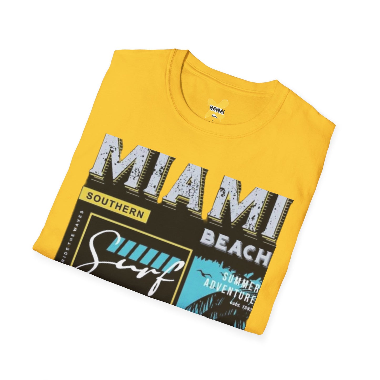 Miami Beach Surf Adventure Unisex Softstyle T-Shirt