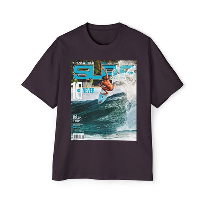 Surf Magazine Graphic Tee — Vintage Surfer Print Oversized T-Shirt