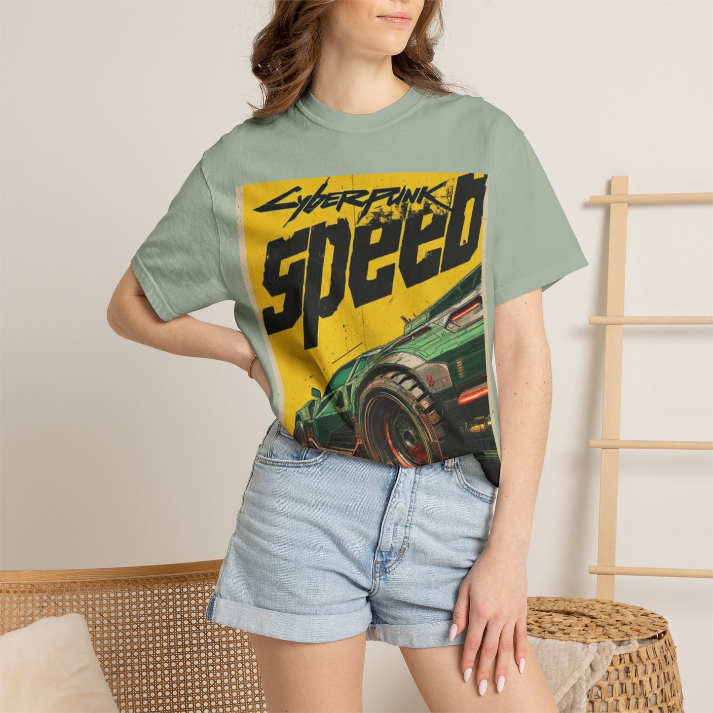 Cyberpunk Speed T-Shirt — Retro Racing Car Graphic Tee
