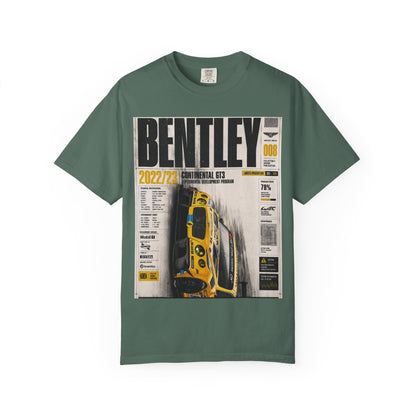 Bentley Magazine Cover T-Shirt – Yellow Sports Car Graphic Tee