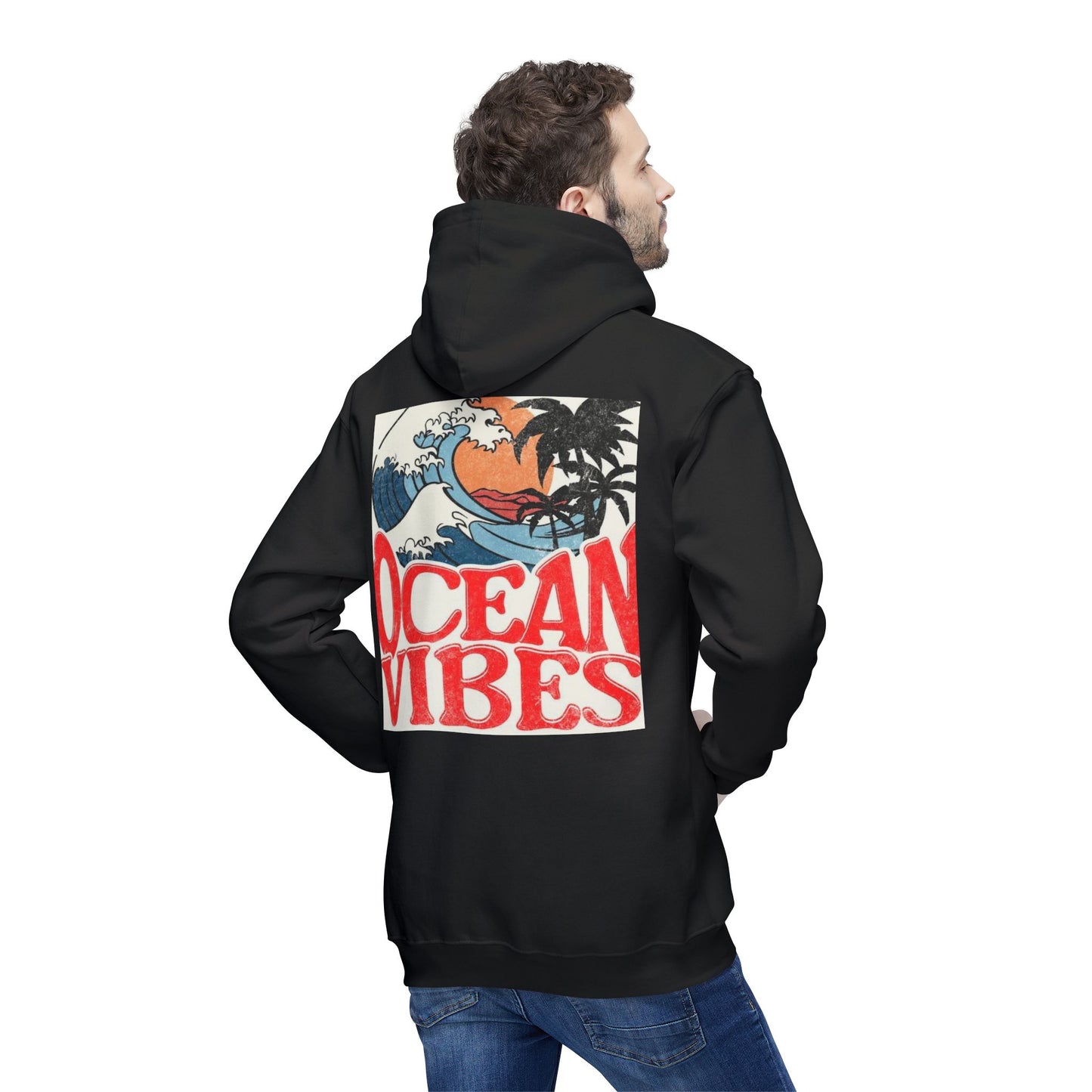 Ocean Vibes Unisex Hooded Sweatshirt | Casual Beachwear for Relaxed Days