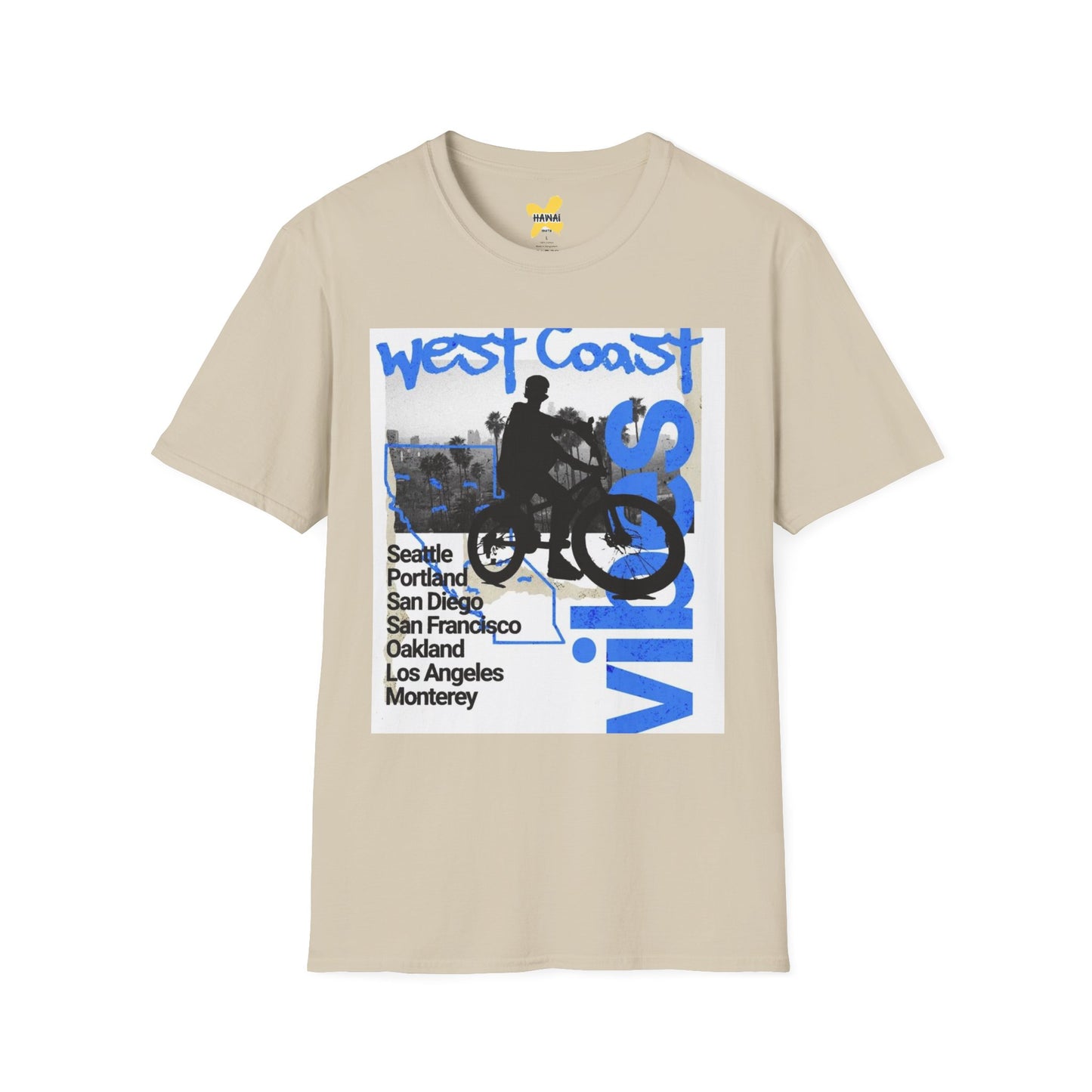 Vintage West Coast Graphic T-Shirt, Casual Tee, Summer Top, Gift for Travelers, Coastal Vibes Wear, Beach Day Shirt