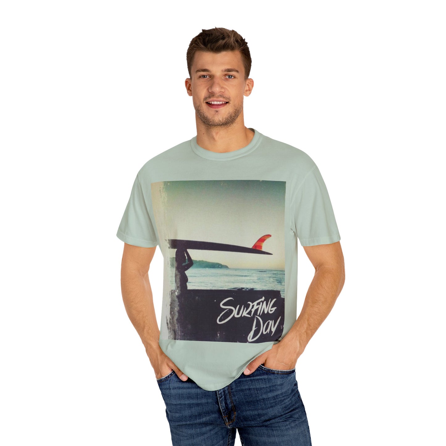 Surfing Day Unisex Tee | Vintage Style T-shirt for Beach Lovers, Summer Vibes, Gift for Surfers, Casual Strolling, Summer Outings