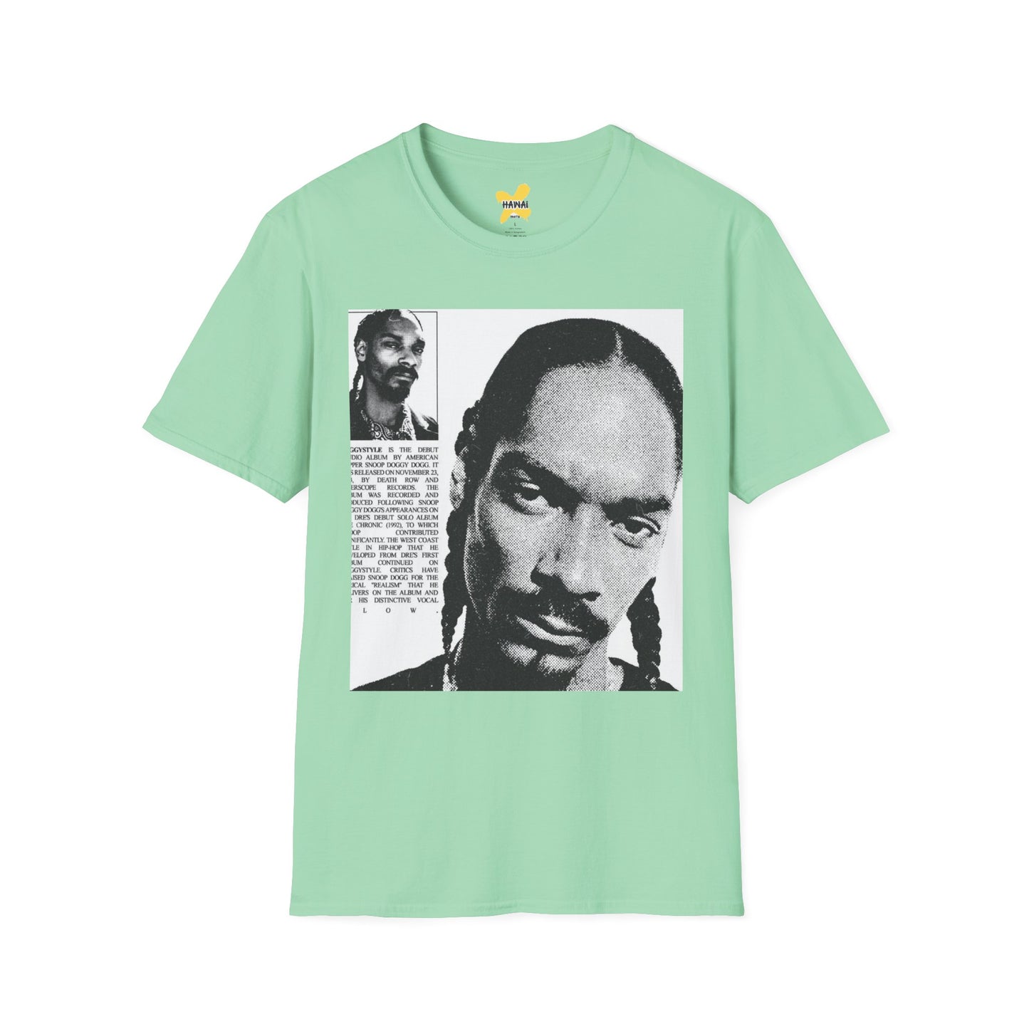 Retro Hip-Hop Unisex Softstyle T-Shirt with Snoop Dogg Design