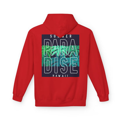 Summer Paradise Fleece Hoodie, Relaxed Beachwear, Hawaii Gift, Unisex Sweatshirt, Vacation Attire, Casual Outfit