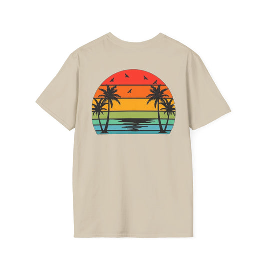Tropical Sunset T-Shirt, Beach Vibes Tee, Unisex Graphic Shirt, Vacation Apparel, Summer Gift, Casual Wear