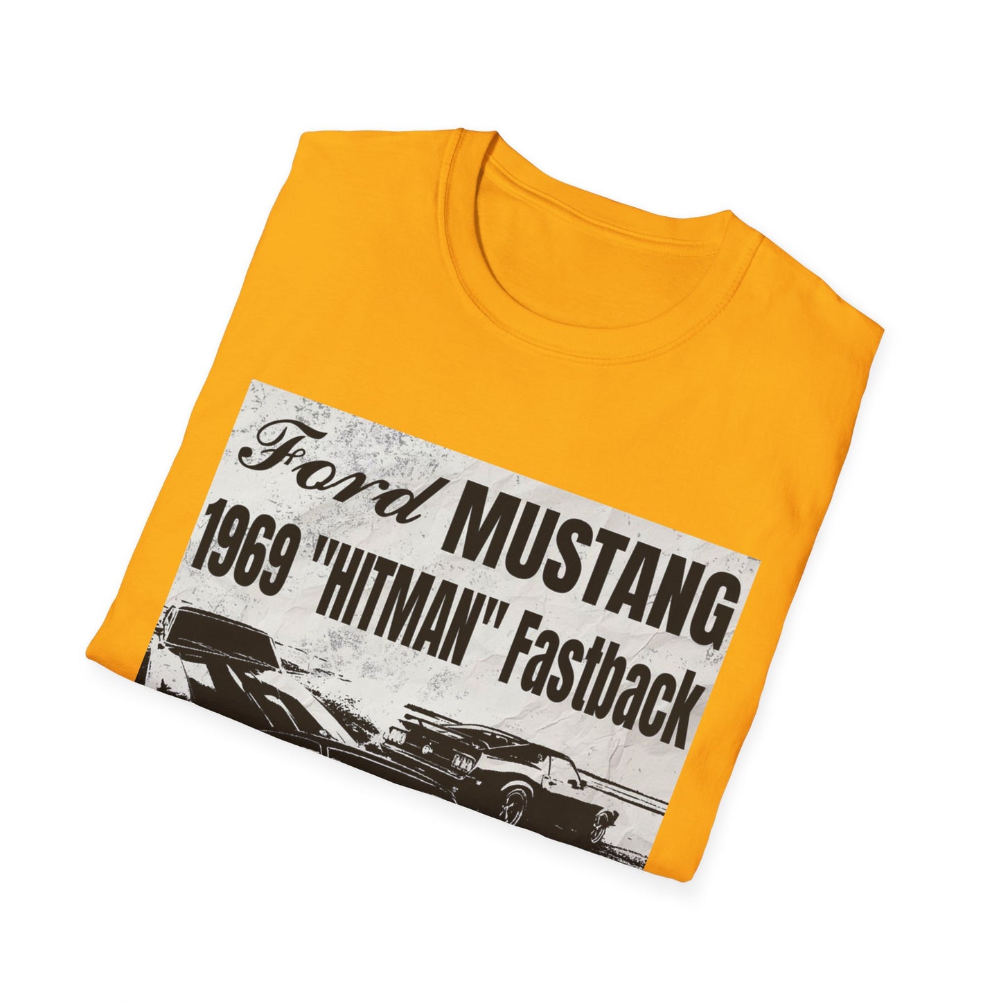 Vintage 1969 Ford Mustang 'Hitman' Unisex T-Shirt - Classic Car Enthusiast Apparel