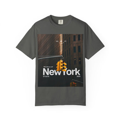 New York City Traffic Light Photo T‑Shirt — Urban Streetwear Tee