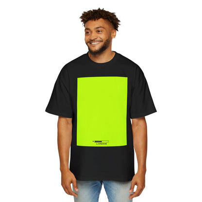 Oversized Tee — Neon Green Minimal Graphic "SUMMER LOVEDAY"