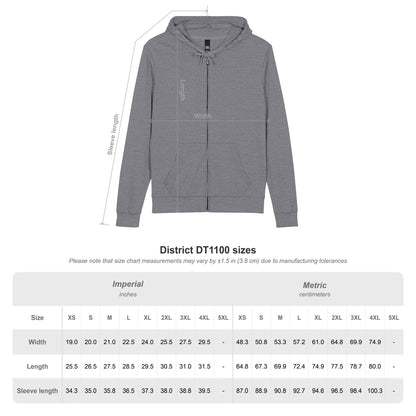 Racing Retro Zip Hoodie — Red Supercar Street Scene Back Print