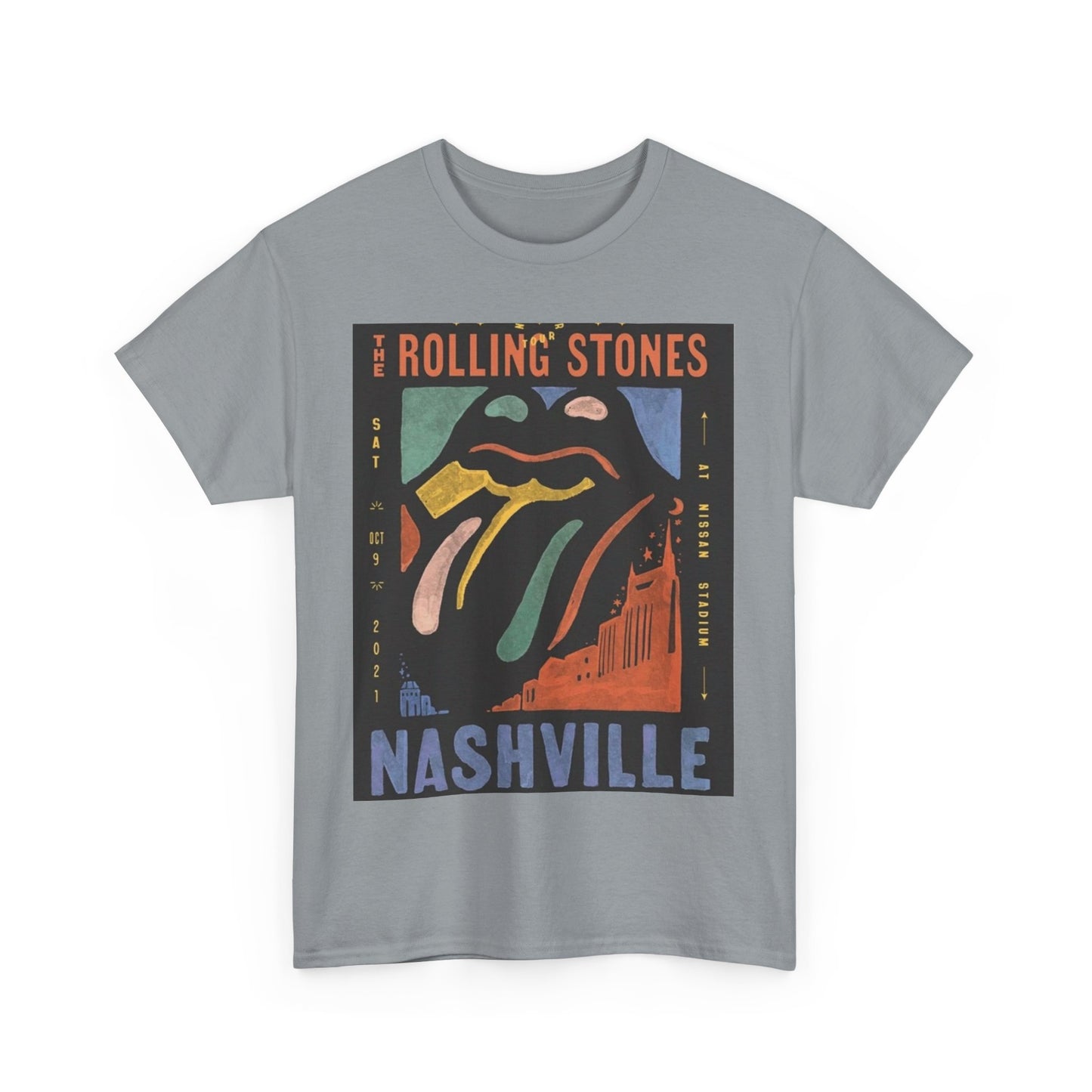 Retro Rolling Stones Nashville Tee, Vintage Band Shirt, Unisex Cotton T-Shirt, Music Lover Gift, Concert Attire, Festival Wear