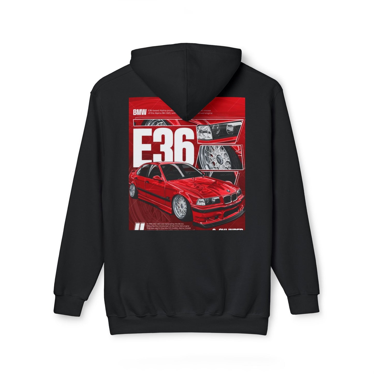 BMW E36 Unisex Hoodie, Car Lovers Gift, Automotive Sweatshirt, Made in USA Apparel, Cool Streetwear Design, Perfect for Car Shows