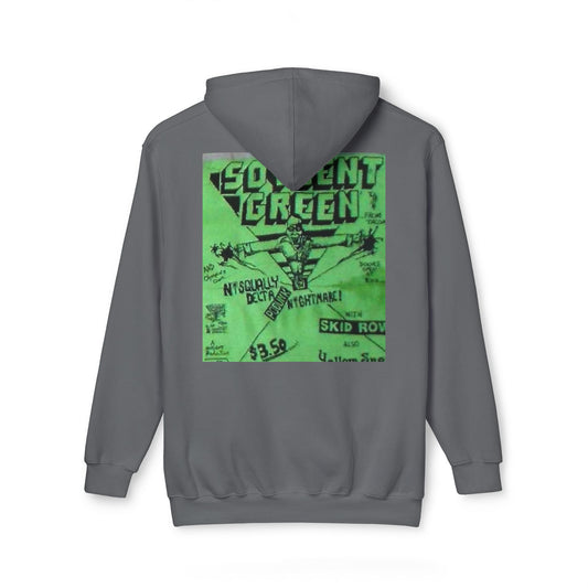 Retro Graphic Unisex Hooded Sweatshirt - 'Solvent Green' Design