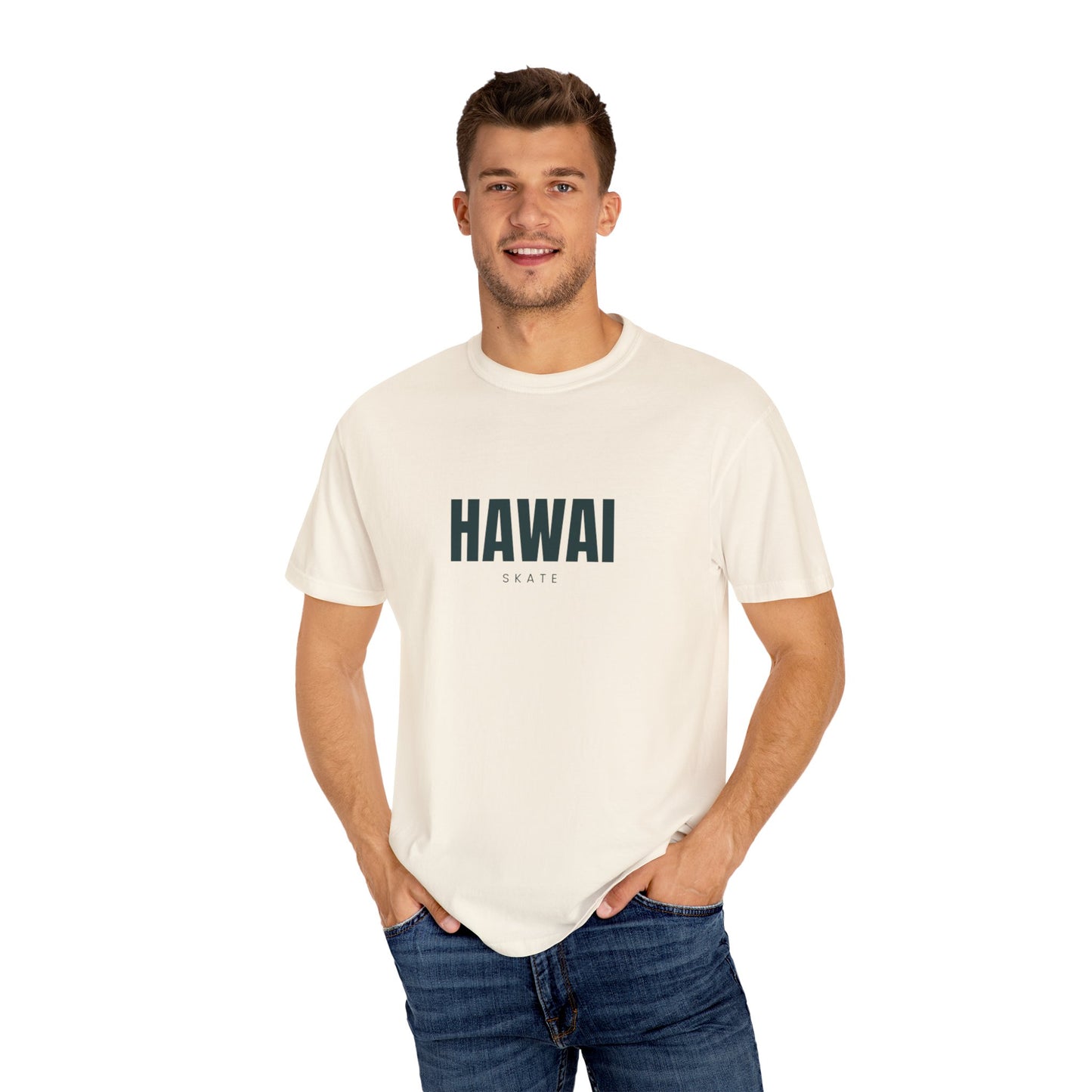 Hawaii Garment-Dyed Unisex T-shirt - Casual Beachwear, Travel Souvenir, Summer Vibes, Gift for Him/Her, Retro Style