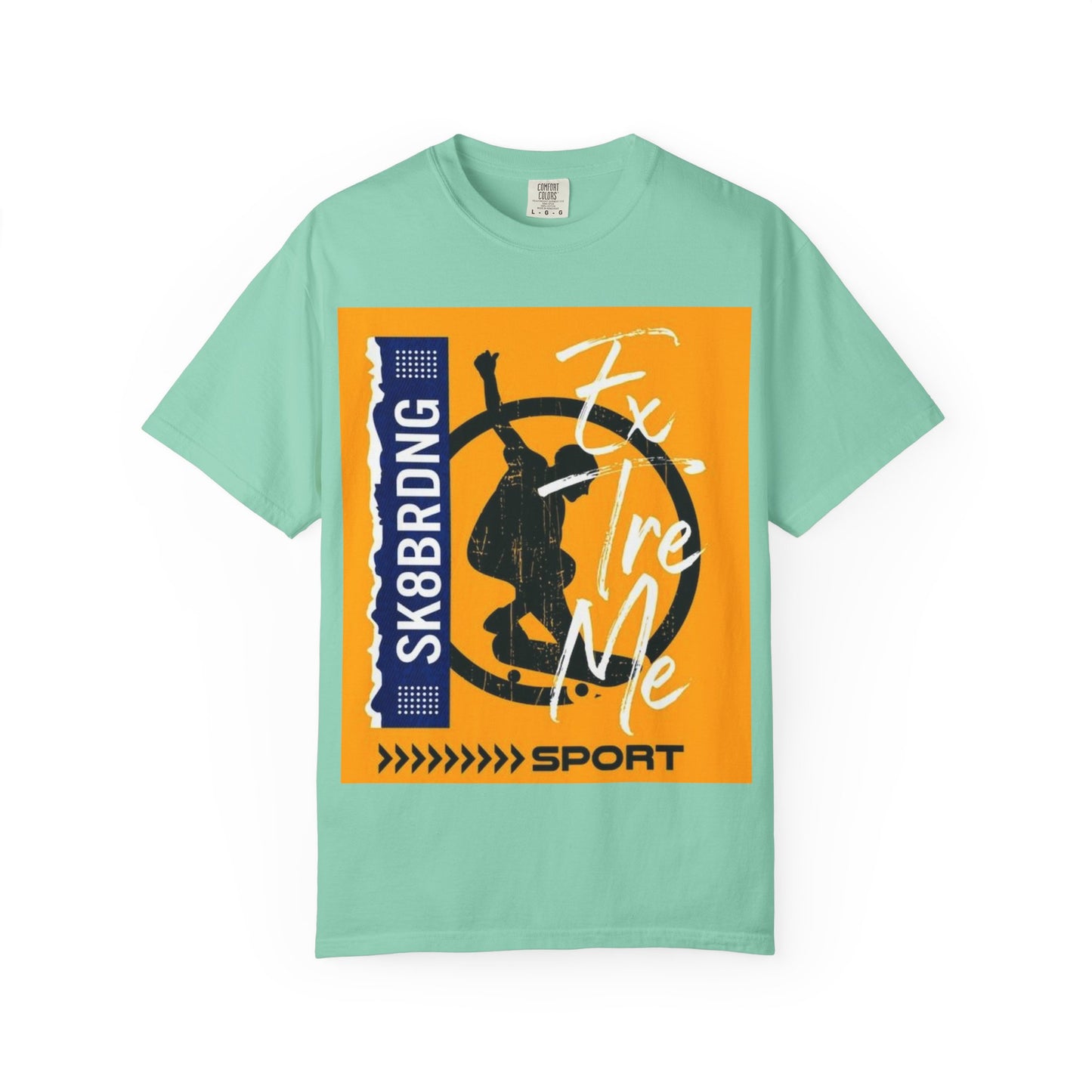 Sporty Graphic Tee for Skaters, Unisex Garment-Dyed T-shirt, Skateboarding Apparel, Casual Wear, Gift for Sport Lovers, Urban Fashion