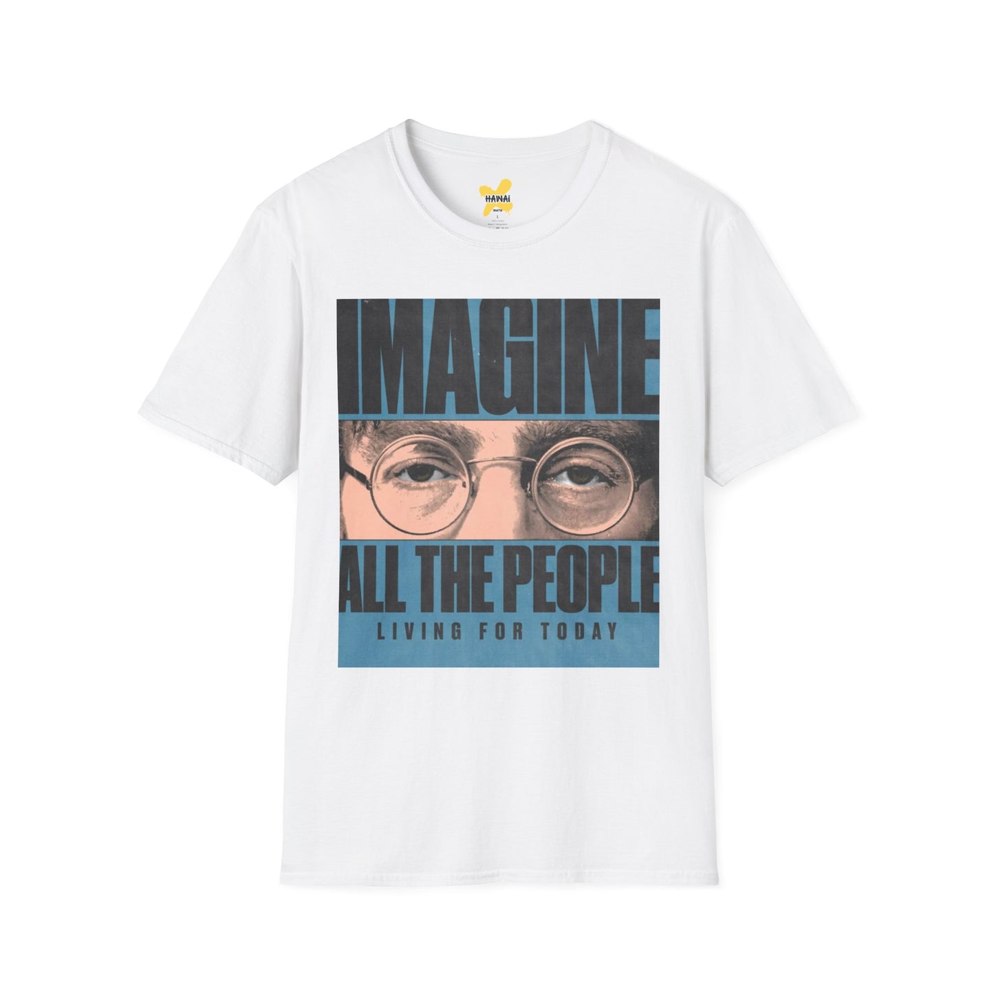 Imagine All the People Unisex Softstyle T-Shirt - Inspirational Graphic Tee for Comfort & Style
