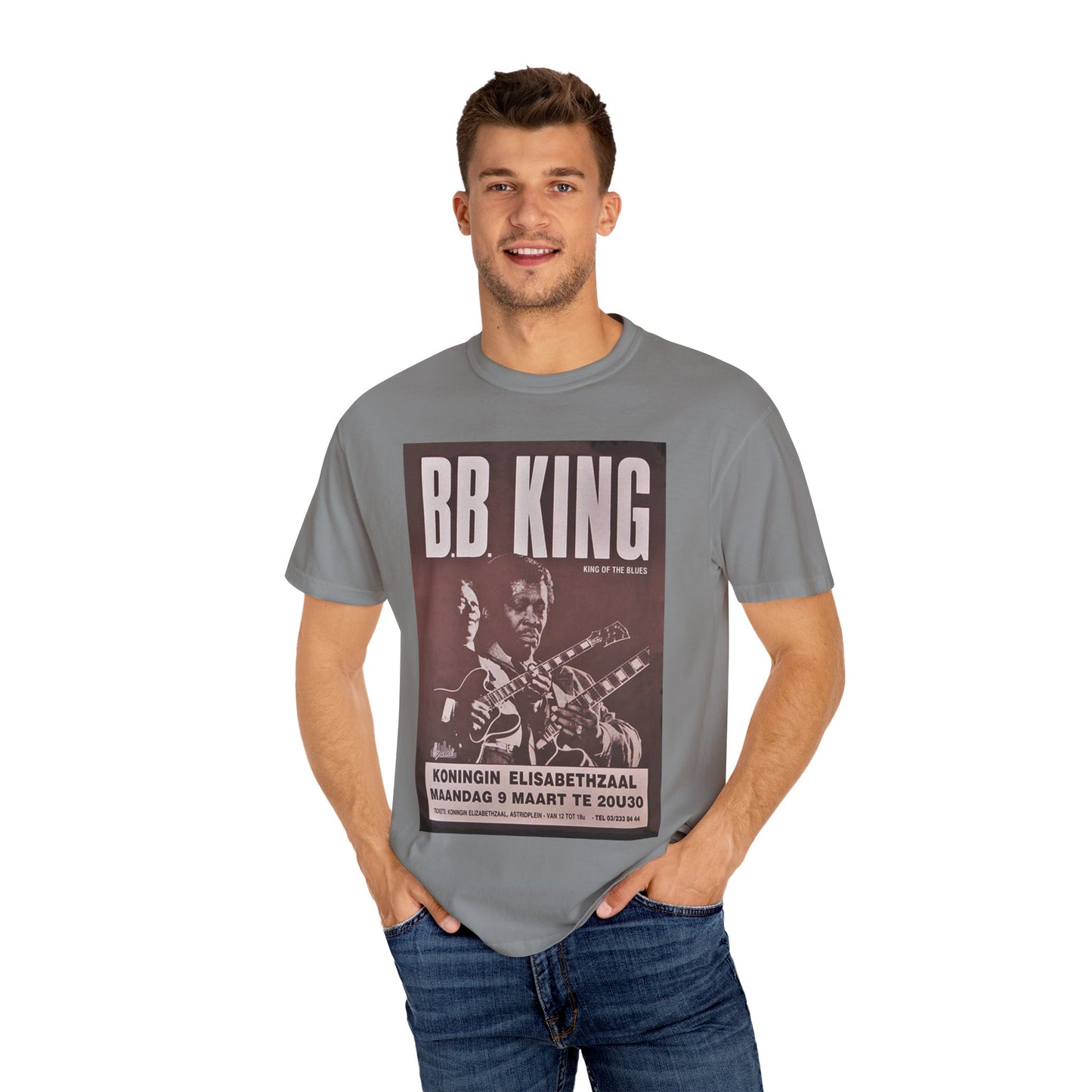 BB King Tribute Unisex Garment-Dyed T-Shirt - King of the Blues Graphic Tee