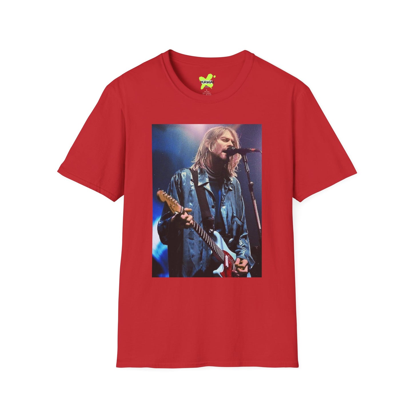 Kurt Cobain Unisex Softstyle T-Shirt - Retro Grunge Band Tee
