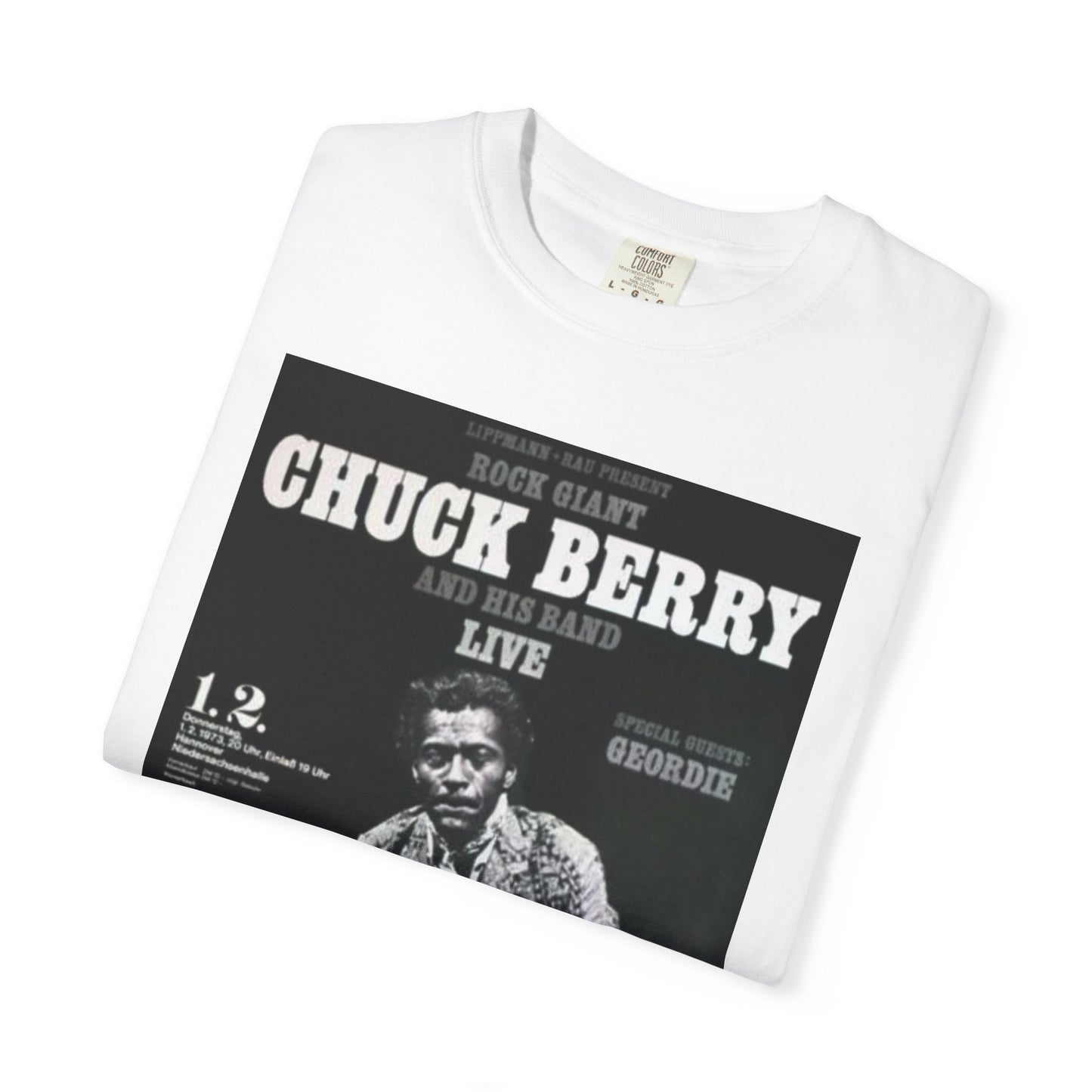 Retro Chuck Berry Live T-Shirt - Unisex Garment-Dyed Tee